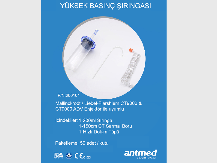  200101 ANTMED 200 ML CT9000 ADV & OPTIONE OTOMATİK ENJEKTÖR SARF ŞIRINGA SETİ