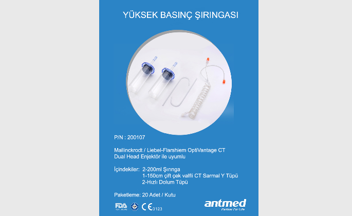 200107 ANTMED 200 ML OPTIVANTAGE OTOMATİK ENJEKTÖR SARF ŞIRINGA SETİ